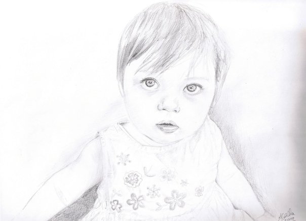 Esme, pencil on paper by Joseph Colella, 2007