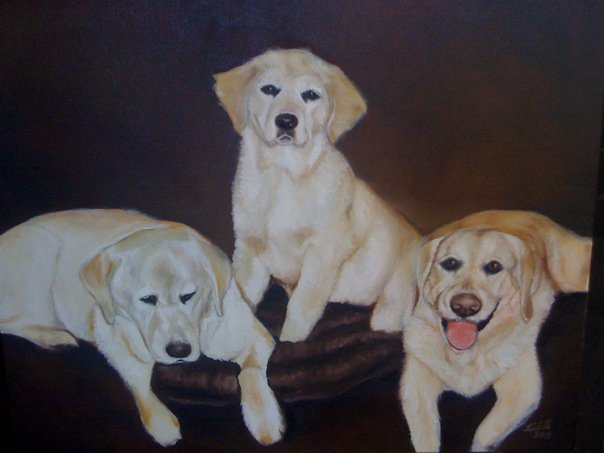 Lynly's babies, oil on canvas by Joseph Colella, circa 2007