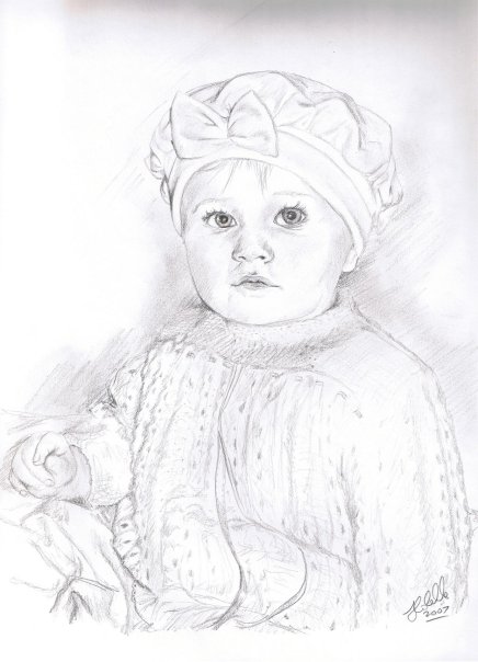 Maddi, pencil on paper by Joseph Colella, 2007